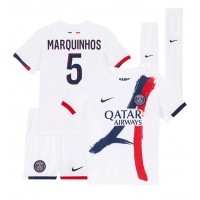 Paris Saint-Germain Marquinhos #5 Udebane Trøje Børn 2024-25 Kortærmet (+ Korte bukser)